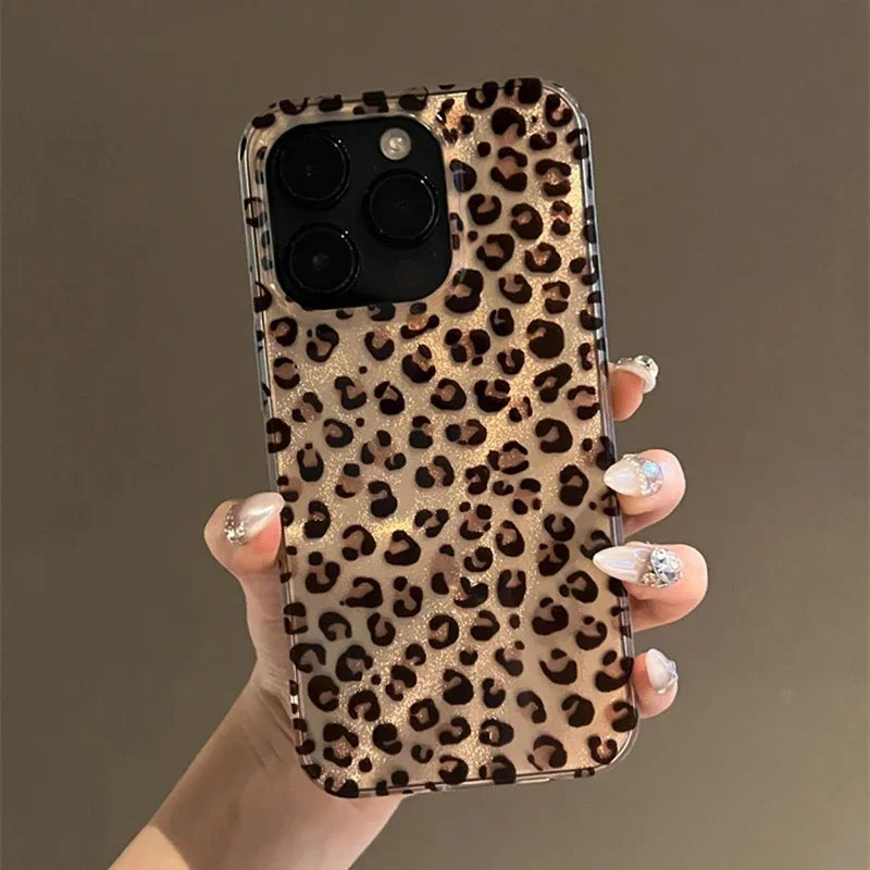 Brown Black Leopard Print Phone Case