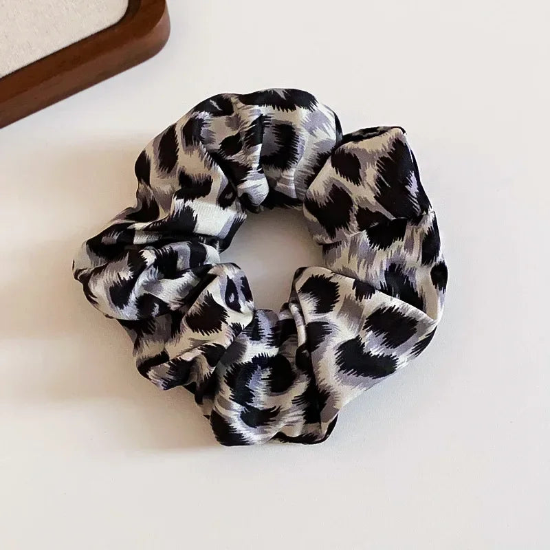 Leopard-print Double Layered Scrunchies