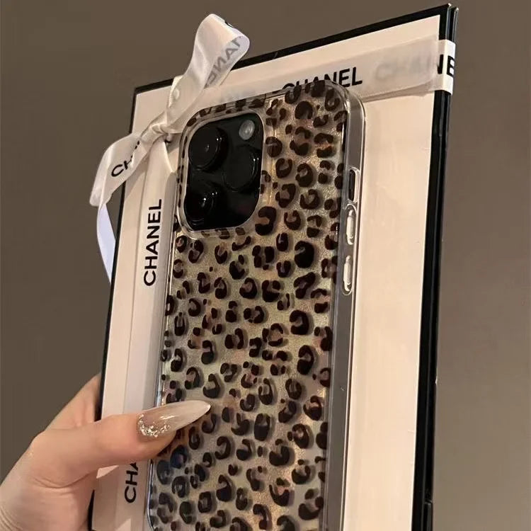 Brown Black Leopard Print Phone Case