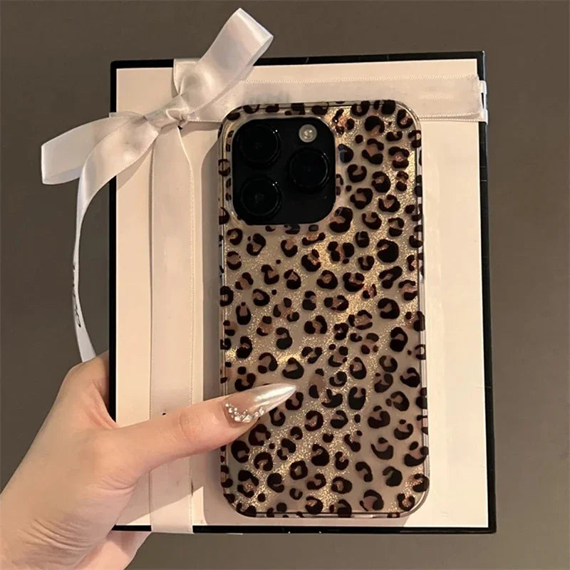 Brown Black Leopard Print Phone Case