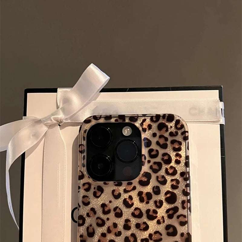 Brown Black Leopard Print Phone Case