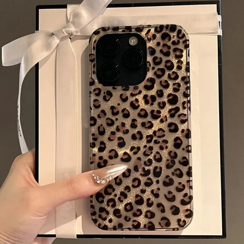 Brown Black Leopard Print Phone Case