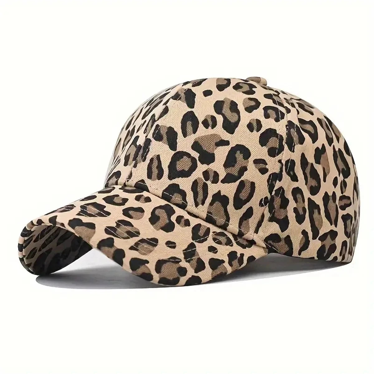 Leopard print baseball cap