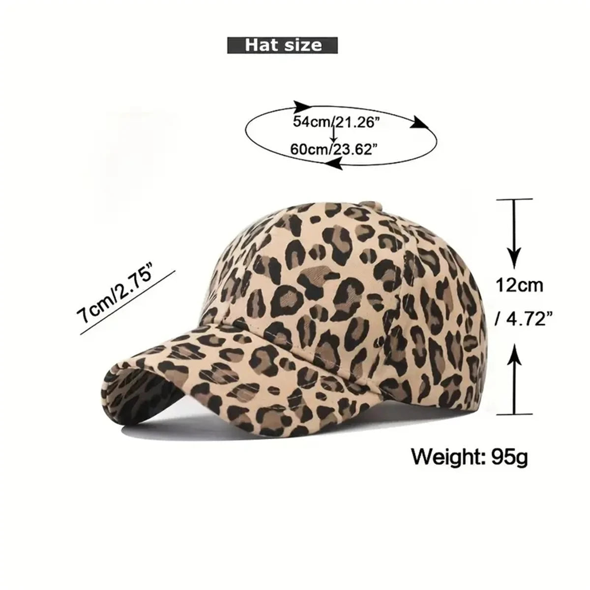 Leopard print baseball cap